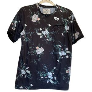 NATIVE CODE MEN'S SIZE Medium FLORAL GREY & MULTI-COLORED CREW NECK T-SHIRT